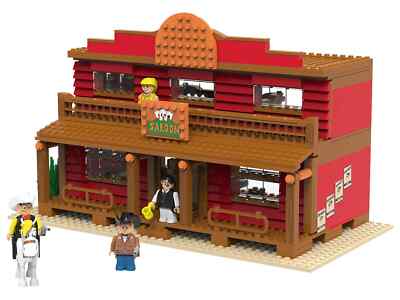 Playtive Lucky Luke Saloon 864 Teile Baustein Set Western Figur