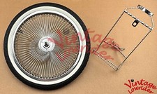 VINTAGELOWRIDER 20" DOUBLE TWISTED CHROME CONTINENTAL KIT W/WHITEWALL SPARE TIRE