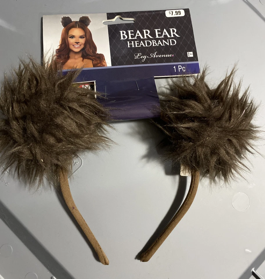 Diadema Orejas de Oso, Orejas de Oso Marrón Banda para la Cabeza Pierna Avenida Orejas de Oso OSFM Foto 2 de 4