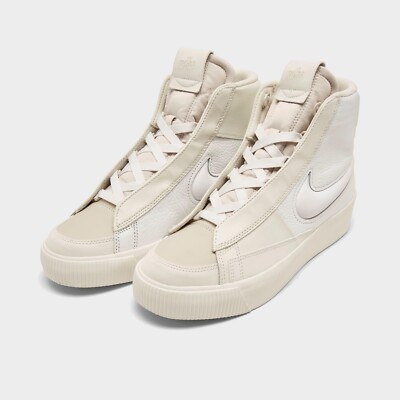 cream colored nike blazers