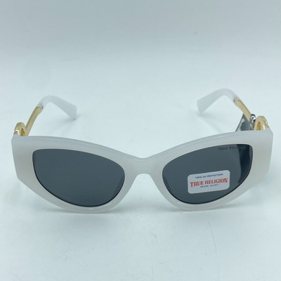 True Religion Women’s Sunglasses White Stem Gold TRUE RLGN Logo UV Protection s-l400.jpg main image 2