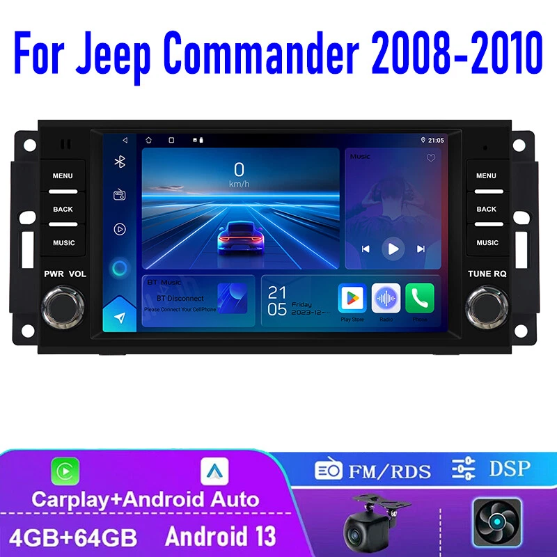 7'' For Jeep Commander 2008-2010 Carplay Car Radio GPS Stereo Carplay Android 13 - Image 2 of 4