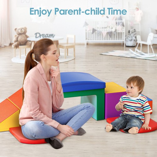 TTLIFE 6PCS Toddler Climb Crawl Activity Play Set Kids Soft Foam Building Blocks - Picture 4 of 48