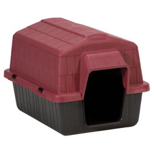 Barnhome Plastic Outdoor Dog House, Durable, Red, Extra Small, for Pets Up to 15