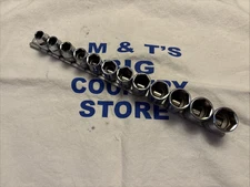 Snap-on Tools 3/8" Drive 12pc Shallow Metric 6pt Socket Set 8mm-19mm 212FSMY