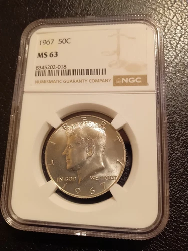 1967 Kennedy Half Dollar ~ NGC MS 63 ~ Beautiful Looking Coin