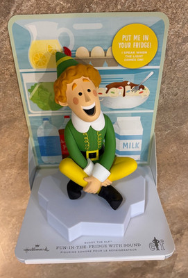 Hallmark ~ Buddy the Elf  Fun-in-the-Fridge Figurine with Sound 2025 *BRAND NEW!