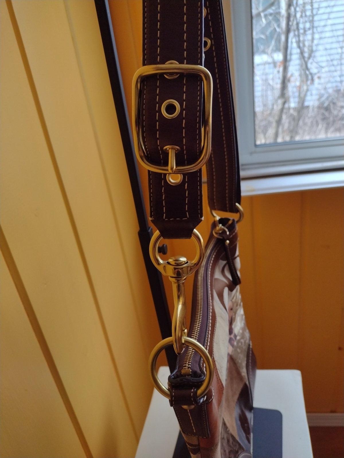 coach patchwork handbag brown - image 6