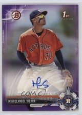 2017 Bowman Retail Prospect Purple /250 Miguelangel Sierra #PA-MS Auto 0lm