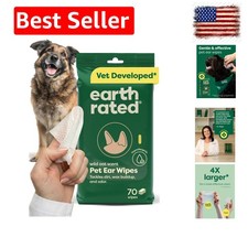 Dog Ear Wipes, Vet-Developed Pet Ear Wipes for Dogs Cats, Hypoallergenic Cl...