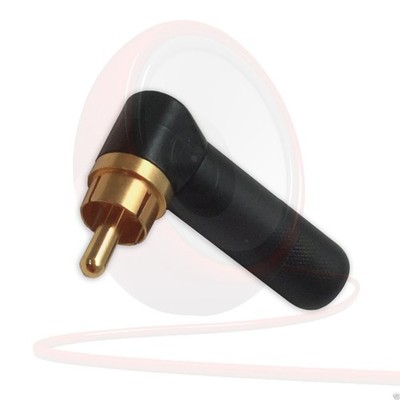 Switchcraft 3502RABAU Rechts Gewinkelt Cinch Stecker Profi Gold Cinch Anschluss