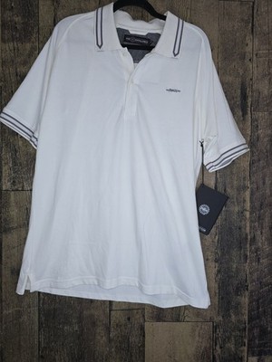 NWT Par X The Eldrick In 2 Tone Pique Men's Polo Shirt Sz XXL White