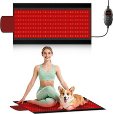 Premium Red Light Therapy Mat with Adjustable Timer  Intensity, 2in1 LEDs