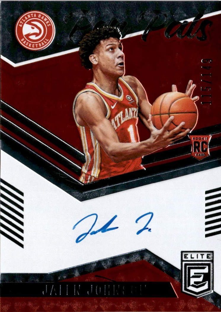 2021-22 Panini Donruss Elite Jalen Johnson #PP-JJO Pen Pals RC Rookie Auto /149