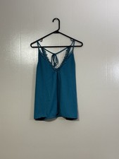 Guess Teal Blue Lace Slip Dress Medium  FLAW       C116