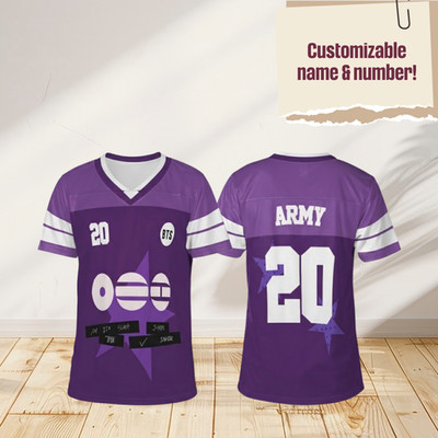 BTS ARIRANG Football Jersey Purple Shirt Army Kpop Concert Outfit