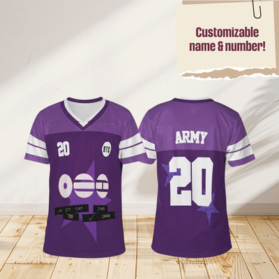 BTS ARIRANG Football Jersey Purple Shirt Army Kpop Concert Outfit
