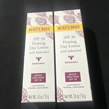 Burt s Bees Renewal SPF 30 Firming Day Lotion With Bakuchiol 1.8 oz Lot of 2