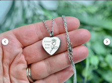 CREMATION ASHES HEART URN ROSE DOG CAT PET 22" 925 Plated Silver Necklace
