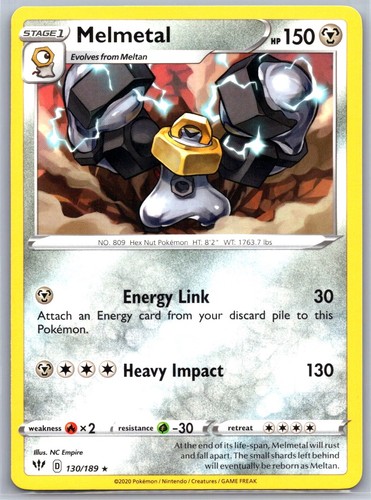 Melmetal 130/189 Rare Darkness Ablaze Pokemon Near Mint