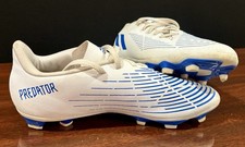 Adidas Predator Edge.4 FxG Men  s Sz 4.5 Soccer Cleats White Blue GW2356