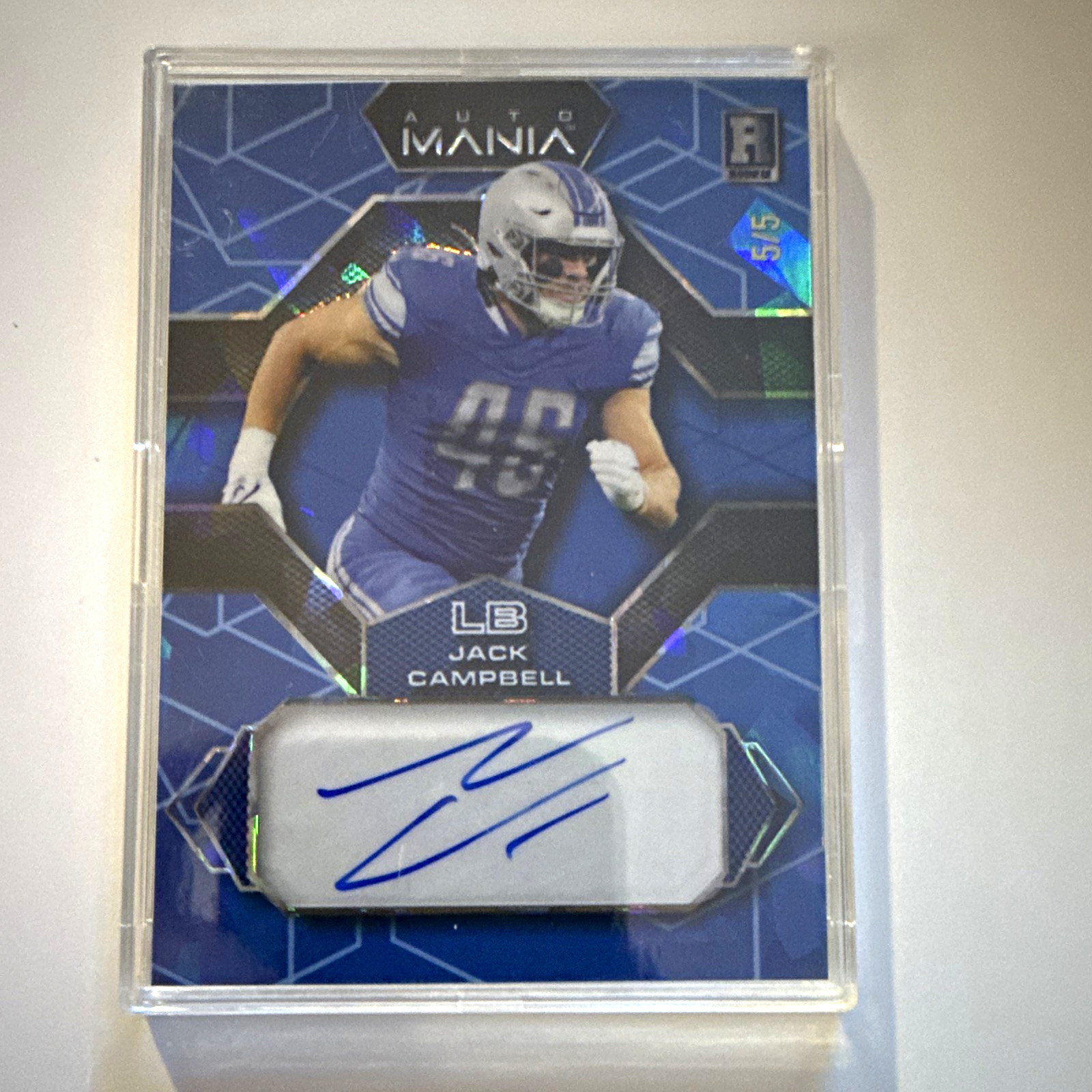 Wild Card 2023 Auto Mania Jack Campbell Rookie Auto AMH-A Serial #/5