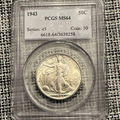 1943-P 50C Walking Liberty Half Dollar PCGS MS64