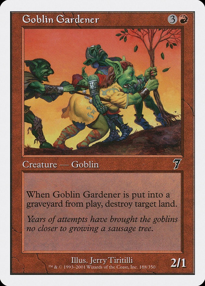 Goblin Gardener 1x  MtG Seventh Edition 7th SP/NM