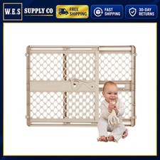 Plastic Baby Gate 26-42 Inch Adjustable Safety Gate for Stairs and Doorways
