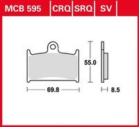 TRW Bremsbelag Sinter Road (FüR: Triumph Daytona 955 T595 97-98 Vorne )