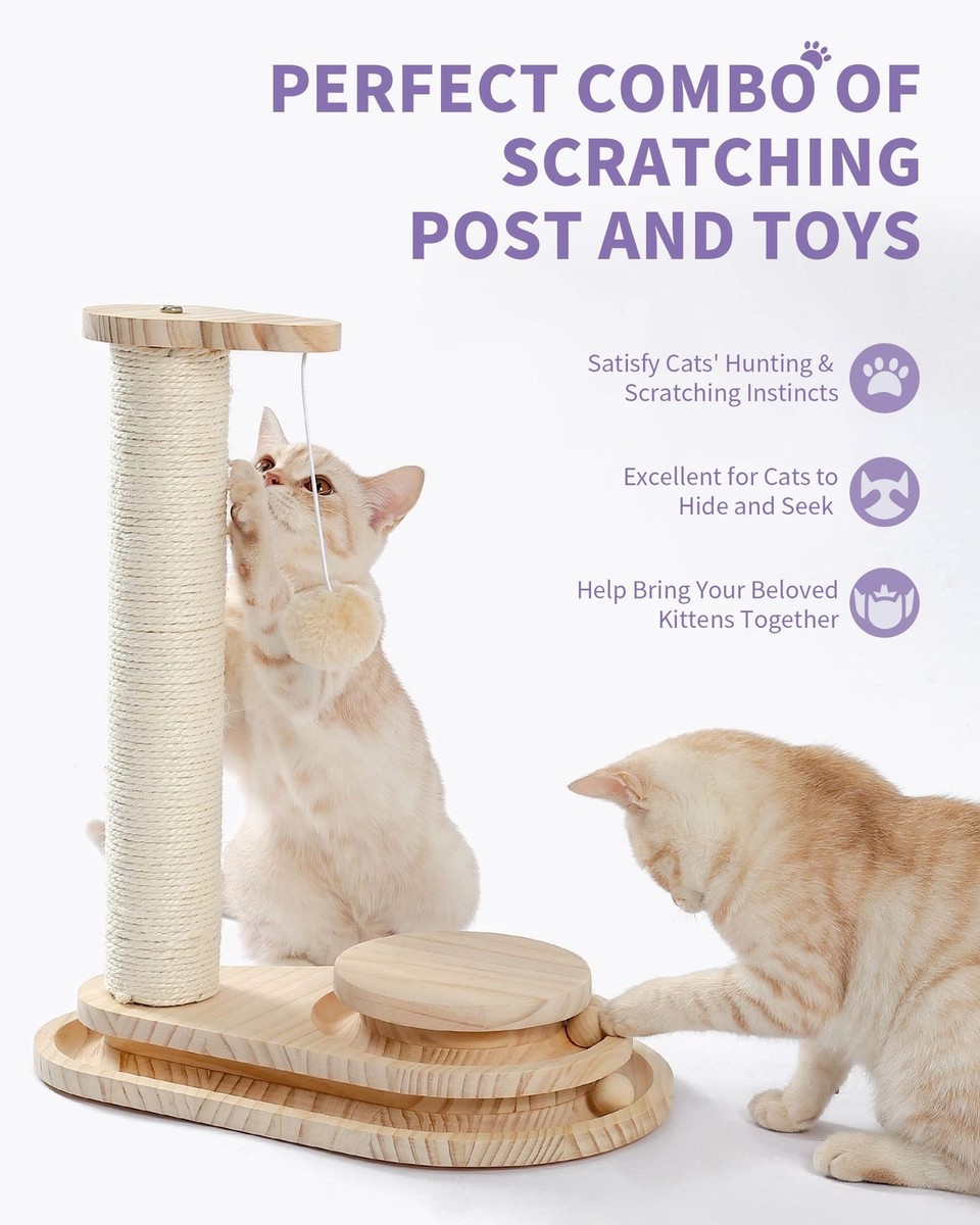 Made4Pets Cat Scratching Post Cat Scratcher Kitten Toys for Indoor