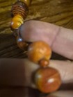 Artisan Polychrome Jasper Carved Frog Pendant Necklace Banded Agate Trade Bead — photo 10