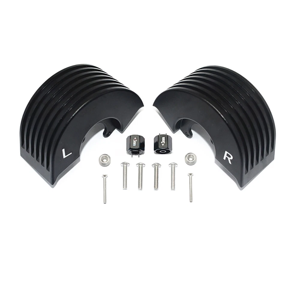 Metal Mud Guard Fender Rear Wheel with Hex Adapter Kit for TAMIYA T3-01 RC Car - Image 3 of 4