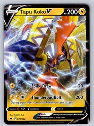 Tapu Koko V 072/202 Sword & Shield Base Set Ultra Rare Holo