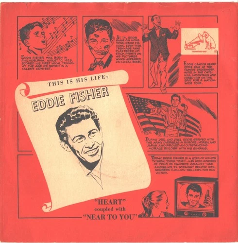 EDDIE FISHER--PICTURE SLEEVE+45-(THIS IS HIS LIFE)-(HEART/NEAR TO U)--PS--PIC