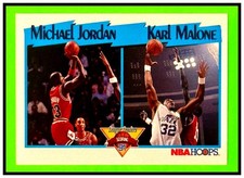 MICHAEL JORDAN / KARL MALONE  1991  HOOPS  SCORING LEADERS  BULLS / JAZZ   MINT