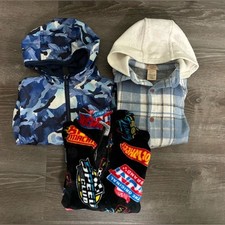 Boys Toddler Shacket Fleece Windbreaker Layer Jacket bundle Sz XS and S