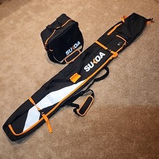 Sukoa Sports Unpadded Ski Bag and Ski Boot Helmet Bag Combo Travel Gear 77in