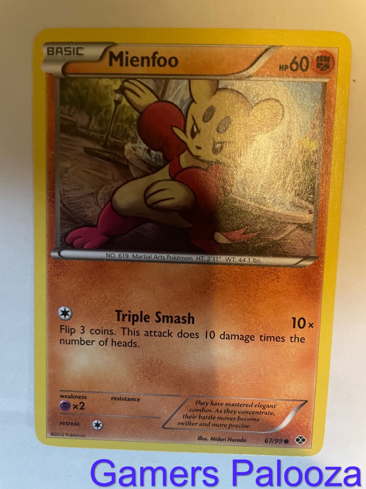 Mienfoo 67/99 Common Next Destinies Pokemon Lightly Played