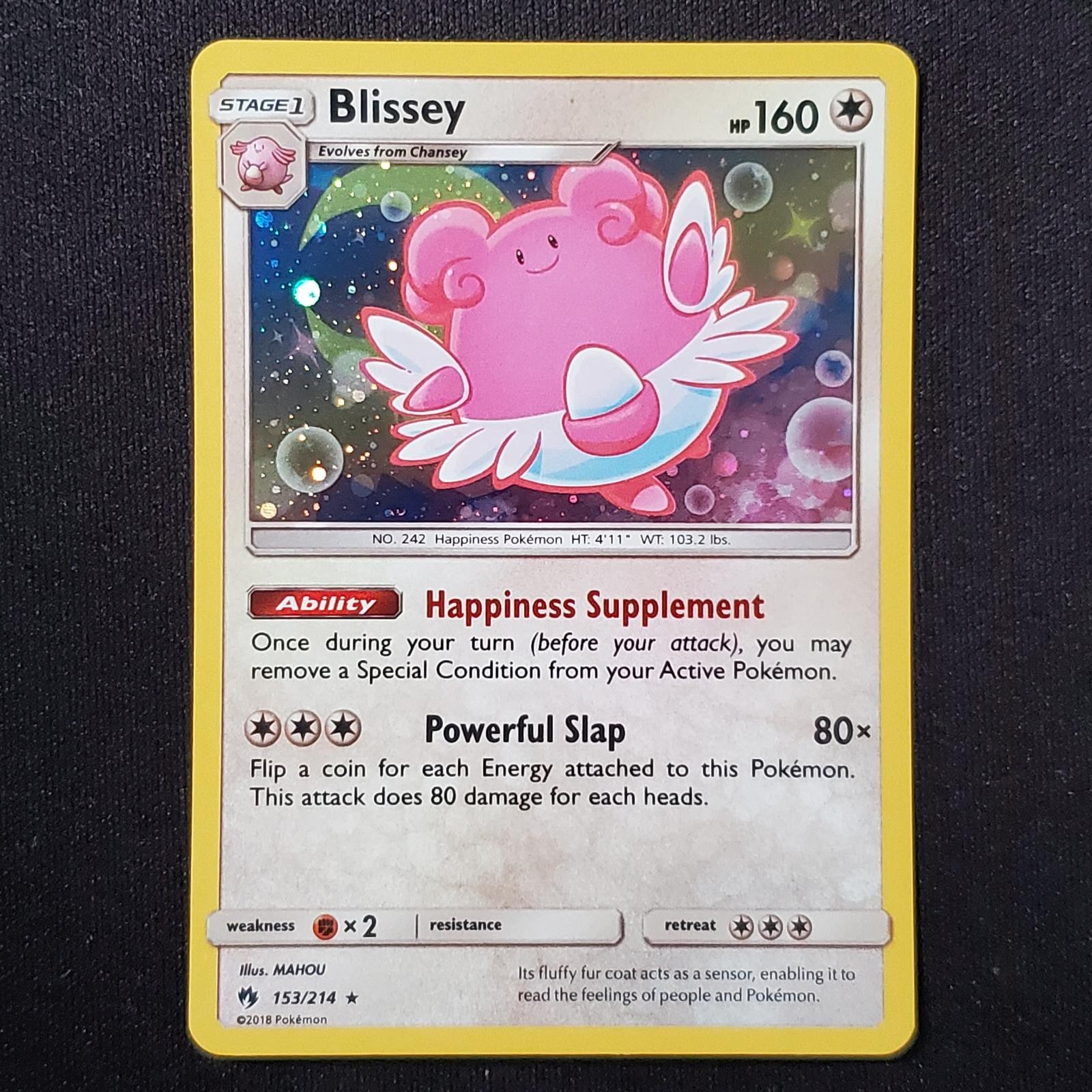 Blissey 153/214 Cosmo Holo Promo Lost Thunder Pokemon Lightly Played