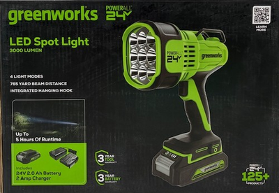 #ad #ad Greenworks 24V LED Spot Light Kit with 2Ah Battery and Charger $70.86