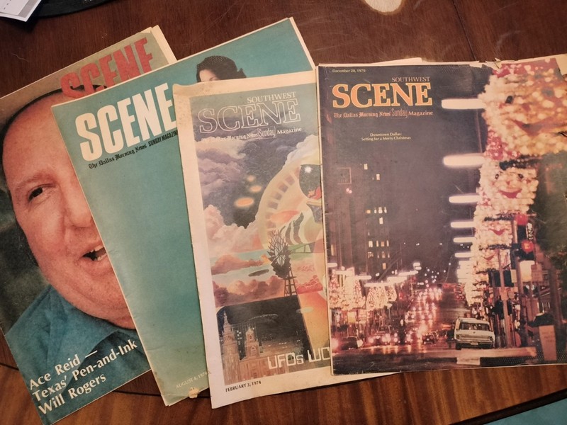 Vintage Southwest Scene Magazine Dallas Morning News-Lot of 4- Dec 1970-Aug 1974