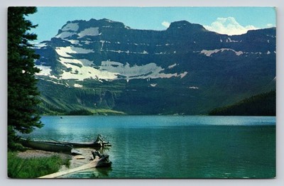 Vintage Gem of the Mountains Cameron Lake Waterton Nat'l Park Postcard