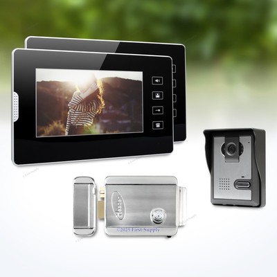 7inch Wired Video Door Entry Security Intercom Electric Lock with Keys Included
