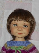 Global TODDLER Doll Wig SIZE 11/12 LIGHT BROWN Short Straight Hair  Bangs NWT