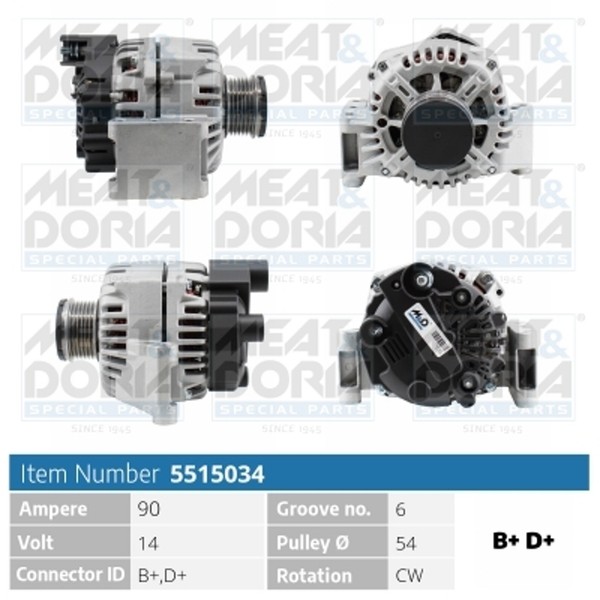 Meat & Doria Lichtmaschine Generator Lima 5515034 14V FüR Opel Agila H00 Astra 3-image