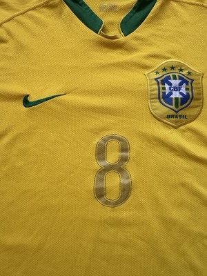 Nike Brazil 2006 World Cup #8 Kaka Home Football Shirt Soccer