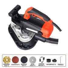 3-Heads Dustless Grinder Triangle Floor Grinding Edge Concrete Grinder UK 220V