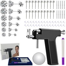 Ear Piercing Gun Kit,Ear Nose Navel Body Hole Piercing Machine, Professional ...