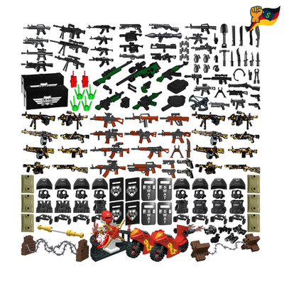 Waffenpaket 225 Teile Militärwaffenset Helm Körperschutz Umhang